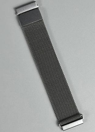 Ремінець для годинника універсальний металевий milanese loop 22 мм (dark grey)