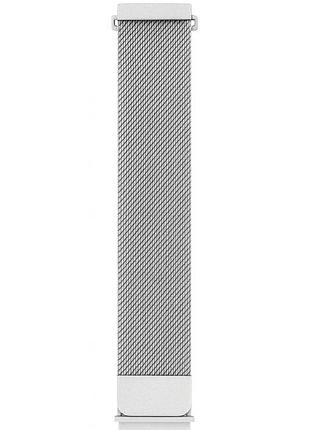 Ремінець для годинника універсальний металевий milanese loop 20 мм (pearly silver)
