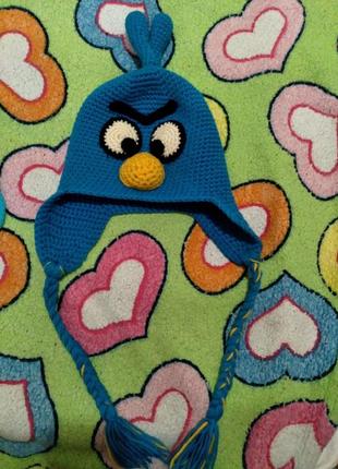 Вязаная шапка angry birds