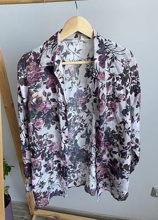Сорочка віскоза в квітковий принт