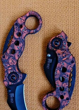 Качественный нож керамбит череп sog karambit для туризма. разграждений