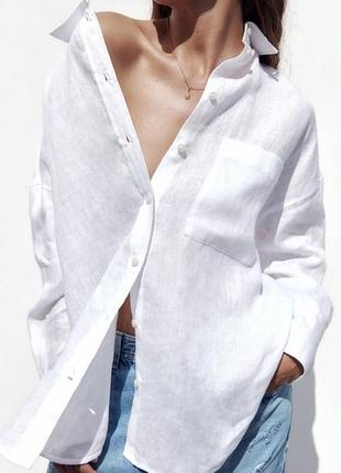 Льняна сорочка рубашка s/m/l(12)