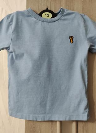 Детская футболка next на мальчика 3 лет голубого цвета, хлопковая футболка