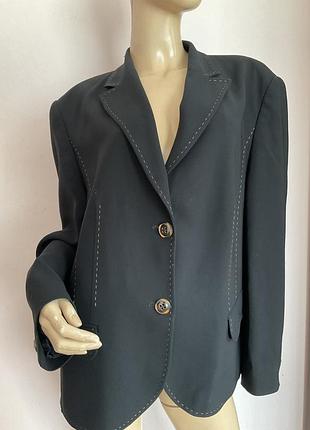 Шерстяной черный жакет/46/ brend delmod