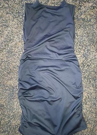 Серое платье мини платье сарафан с открытой спиной размер м л