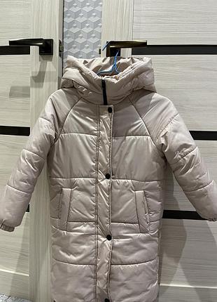 Пальто стьогане для дівчинки 7-8 років