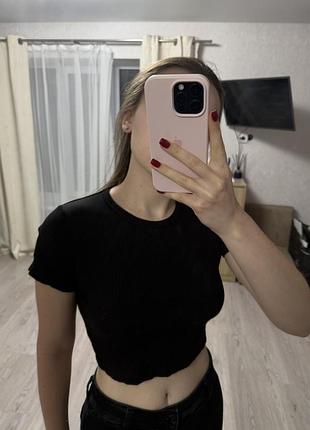 Топ черный uniqlo