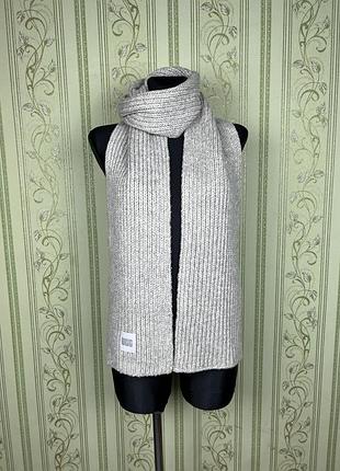 Жіночий сірий вʼязаний шарф ugg