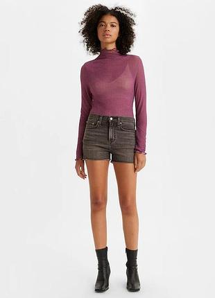 Женские джинсовые шорты levi's с необработанным краем