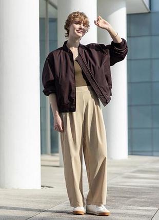 Бомбер uniqlo:c бордовий bomber jacket 2