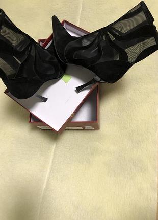 Ботильоны замш, 39р., по стельке 25 см., каблук 10 см.