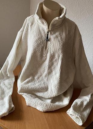 Бежева тепла вітрівка ветровка світшот толстовка