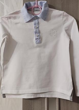 Белая рубашка на мальчика 5-6 лет, хлопковая рубашка