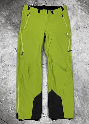 Жіночі зелені софтшелові трекінгові штани haglofs rando flex, розмір м