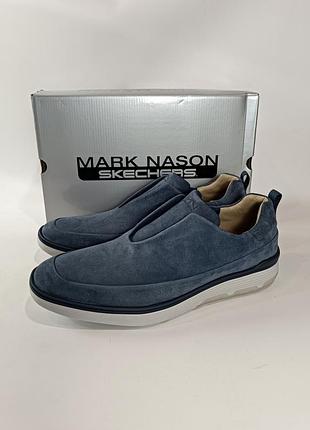 Мужские кожаные туфли мокасины skechers mark nason 47 размер