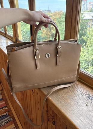 Сумка Tommy hilfiger женская большая бежевая