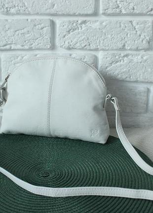 Белоснежная сумка lakeland. натуральная кожа.