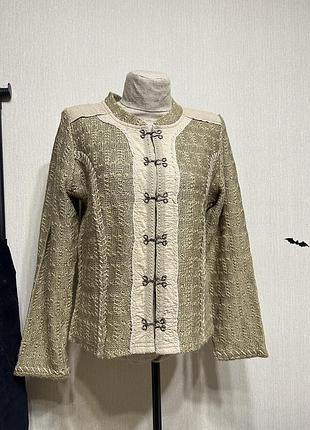 Кардиган вінтаж стиль ретро з гачками бавовна