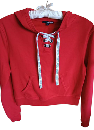 Брендовая укороченная худи оверсайз футер на шнуровке ❤️‍🔥топ цена и качество