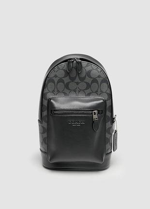 Coach west pack in signature canvas/black