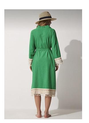 Жіноче кімоно в стилі бохо з китичками 4