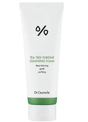 Гель-пінка для вмивання dr.ceuracle tea tree purifine cleansing foam з екстрактом чайного дерева 150 мл