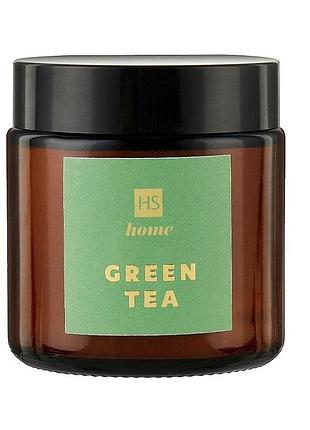 Аромасвеча в стакане с ароматом зеленый чай hiskin home green tea 100 ml