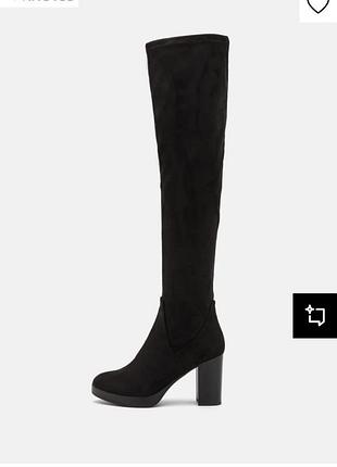 Новые черные ботфорты anna field, 42р (27.5см) каблук 9см/платформа 2см, высота 67см ботфорты сапоги