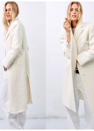Zara😍!пальто прямого крою букле на ґудзиках/нова колекція 2026р