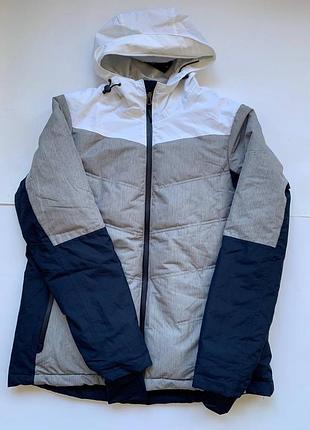Новая лыжная зимняя куртка crivit серая синяя белая мембранная горнолыжная теплая s m l нова жіноча лижна тепла куртка сіра синя біля crivit термо