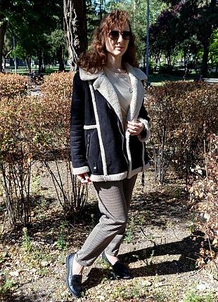 Дублянка вкорочена замшева на зиму