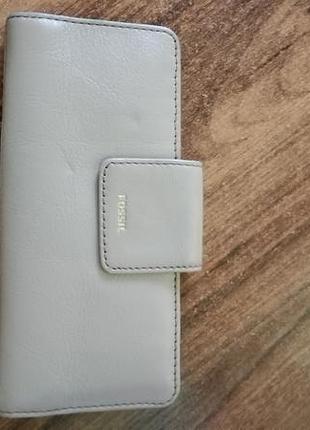 Кожаный кошелек fossil