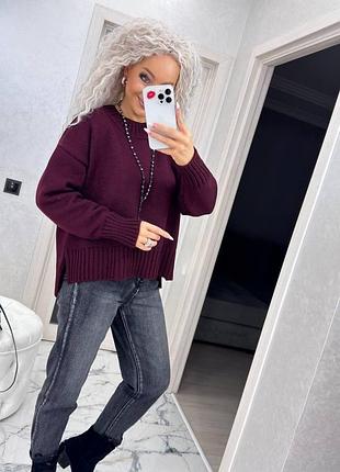 Стильный трендовый женский свитер код 0721