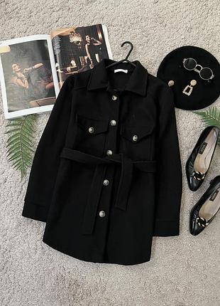 Актуальная куртка рубашка с пояском No33