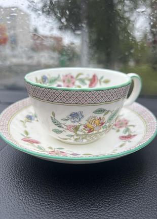 Порцелянова чашка з блюдцем (англія, оригінал)
