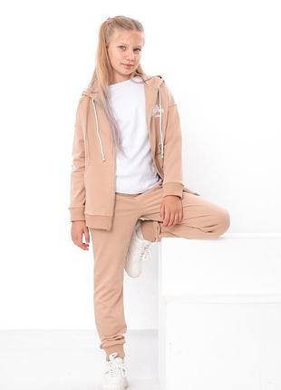 Костюм спортивний з принтом на спині для дівчаток 140-170