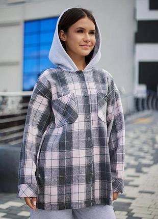 Тепла сорочка з капюшоном для дівчинки