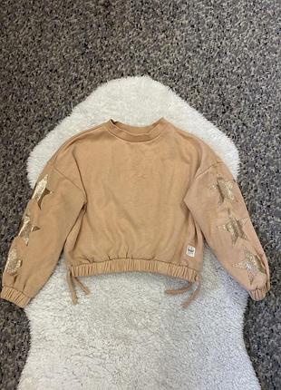 Тепла кофта  світшот з золотими зірочками для дівчинки 290928