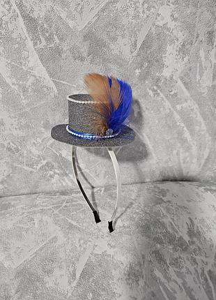 Шляпка с перьями обруч в стиле отоберфест