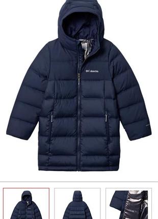 Пухова подовжена дуже тепла куртка для підлітка columbia.
