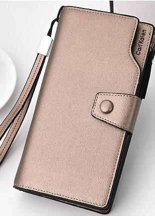 Темно-золотий жіночий клатч гаманець