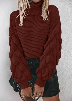 Светр коричневий shein m-l