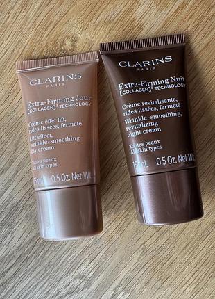Антивозрастной новый набор кремов для упругости кожи clarins extra firming (оригинал)