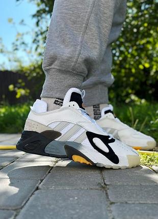 👟 чоловічі кросівки adidas streetball white black leather  👟