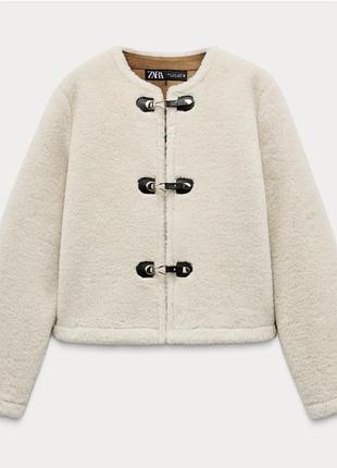 Новинка! стильна куртка/пальто/еко шубка zara з нової колекції.