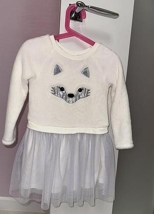 Флисовое теплове платье children's place 4т