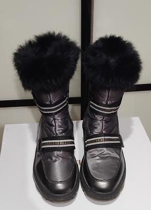 Зимние брендовые сапоги на меху versace,р.34,по стельке 22 см