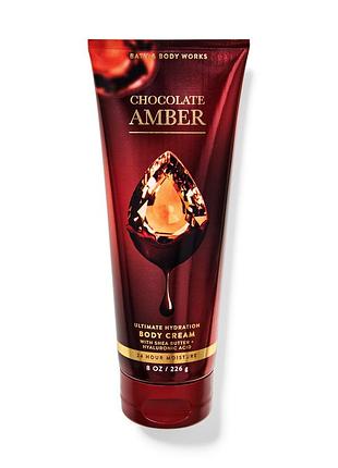 Парфумований крем для тіла bath and body works chocolate amber