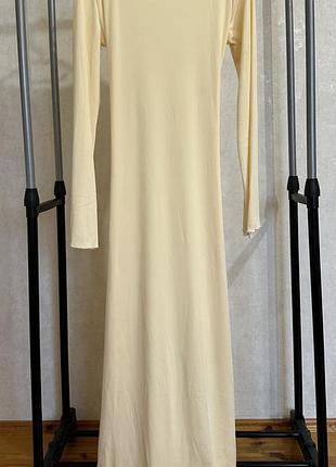 Сукня в рубчик світло жовтого відтінку