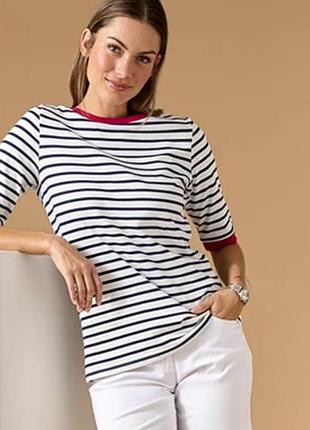 Футболка в полоску с короткими рукавами из мягкого чистого хлопка